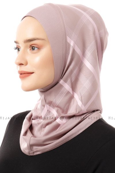 Ekose Plain - Steingrau One-Piece Al Amira Hijab