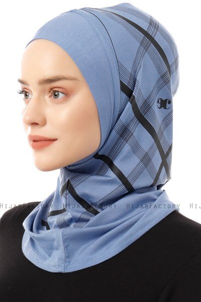 Ekose Plain - Indigo One-Piece Al Amira Hijab