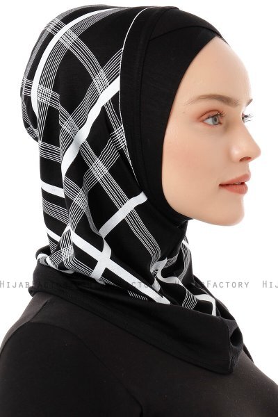 Ekose Cross - Schwarz & Weiß One-Piece Al Amira Hijab