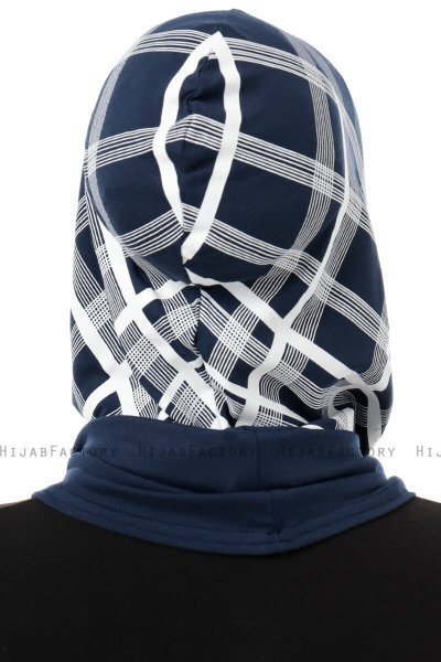 Ekose Cross - Navy Blau One-Piece Al Amira Hijab