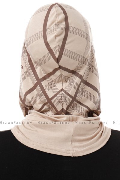 Ekose Cross - Helltaupe One-Piece Al Amira Hijab