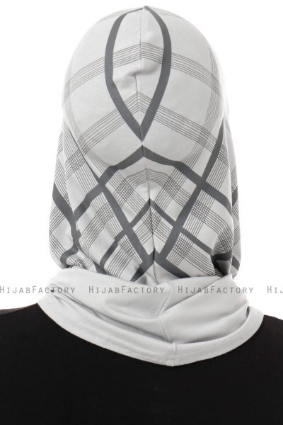 Ekose Cross - Hellgrau One-Piece Al Amira Hijab