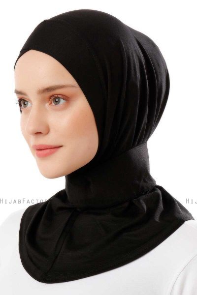 Ceren - Schwarz Praktisch Viscose Hijab