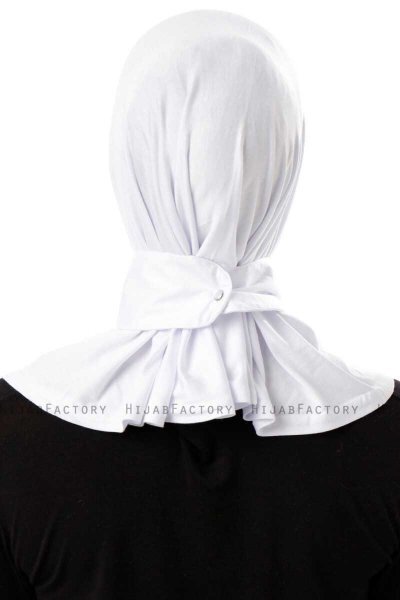 Ceren - Weiß Praktisch Viscose Hijab