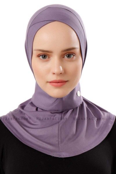 Ceren - Dunkelviolett Praktisch Viscose Hijab