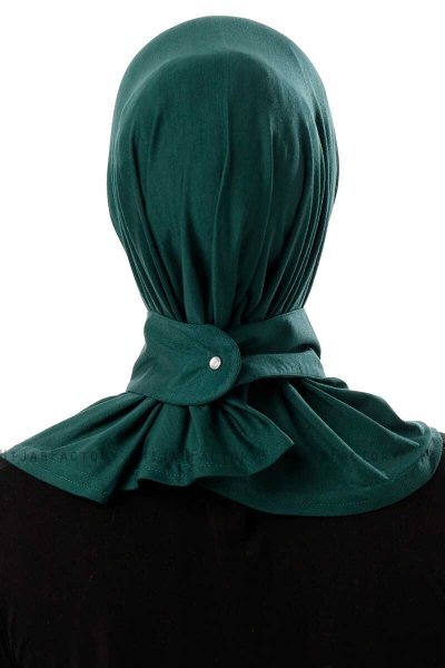 Ceren - Dunkelgrün Praktisch Viscose Hijab