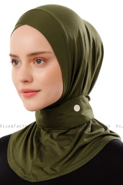 Ceren - Khaki Praktisch Viscose Hijab