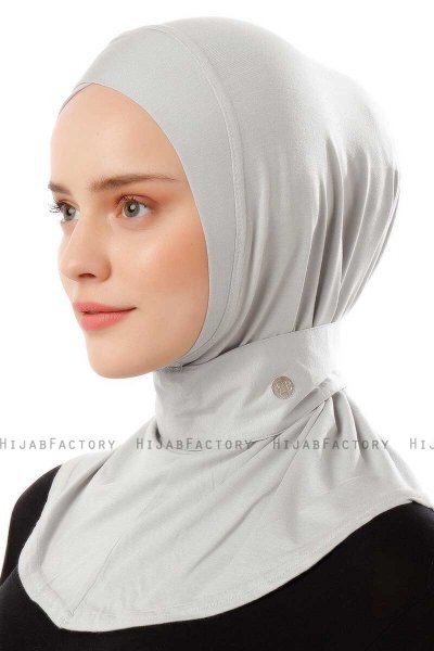 Ceren - Hellgrau Praktisch Viscose Hijab