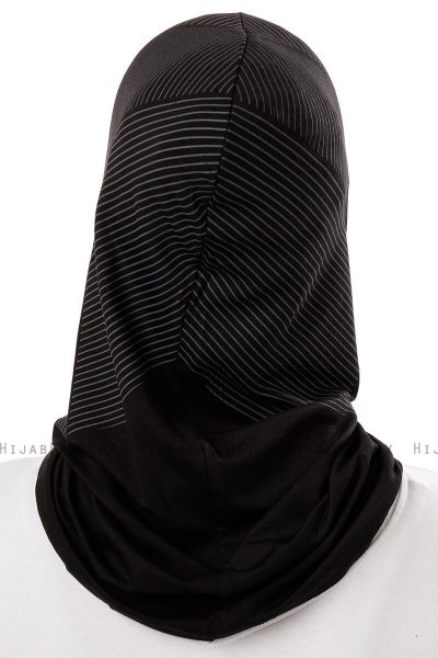 Wind Plain - Schwarz & Hellgrau One-Piece Al Amira Hijab
