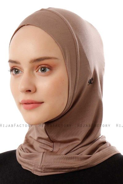Logo Plain - Dunkeltaupe One-Piece Al Amira Hijab