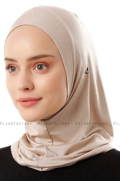 Logo Plain - Helltaupe One-Piece Al Amira Hijab