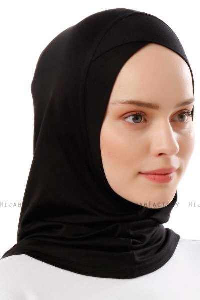 Logo Cross - Schwarz & Gold One-Piece Al Amira Hijab