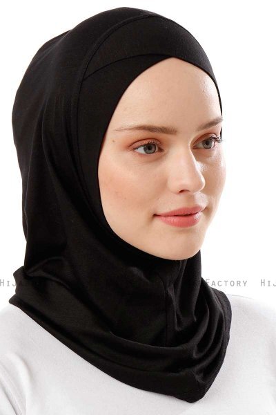Logo Cross - Schwarz & Hellgrau One-Piece Al Amira Hijab