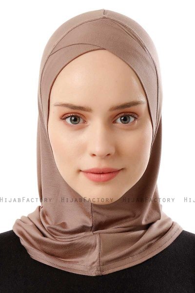 Logo Cross - Dunkeltaupe One-Piece Al Amira Hijab