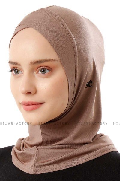 Logo Cross - Dunkeltaupe One-Piece Al Amira Hijab