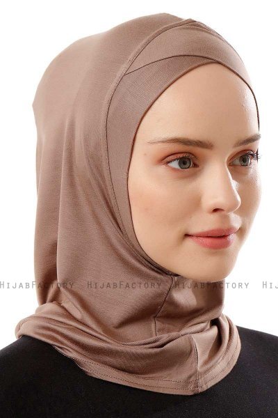 Logo Cross - Dunkeltaupe One-Piece Al Amira Hijab