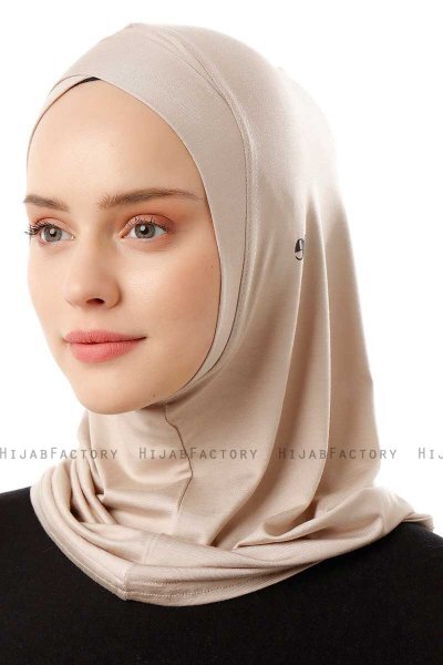 Logo Cross - Helltaupe One-Piece Al Amira Hijab
