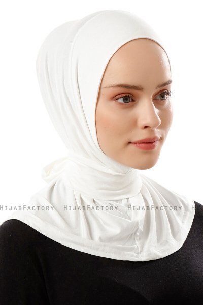 Sportif Plain - Creme Praktisch Viscose Hijab