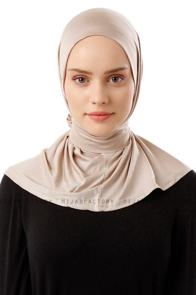 Sportif Plain - Helltaupe Praktisch Viscose Hijab