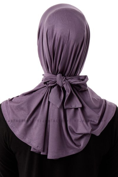 Sportif Plain - Dunkelviolett Praktisch Viscose Hijab