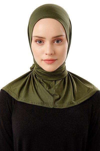 Sportif Plain - Khaki Praktisch Viscose Hijab