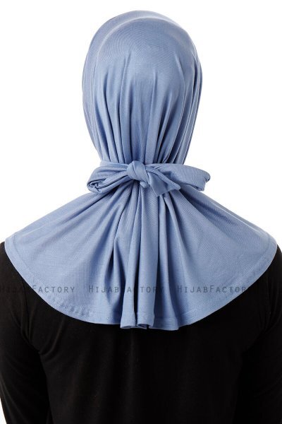 Sportif Plain - Indigo Praktisch Viscose Hijab