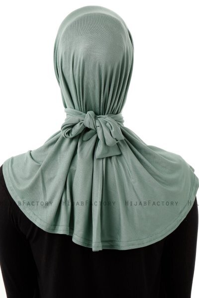 Sportif Plain - Grün Praktisch Viscose Hijab
