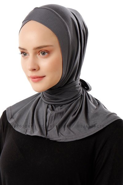 Sportif Cross - Dunkelgrau Praktisch Viscose Hijab