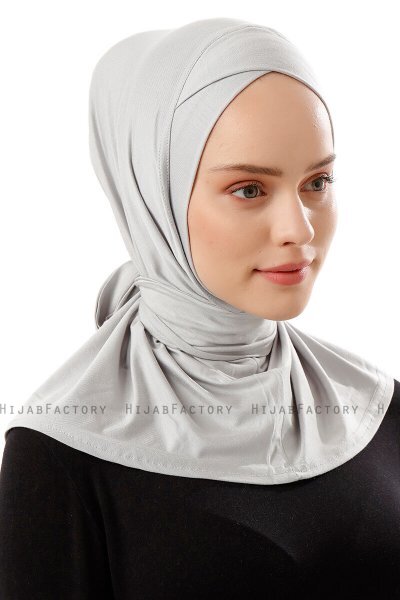 Sportif Cross - Hellgrau Praktisch Viscose Hijab