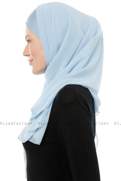 Alara Cross - Hellblau One Piece Chiffon Hijab