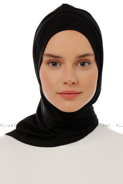 Isra Plain - Schwarz One-Piece Viscose Hijab