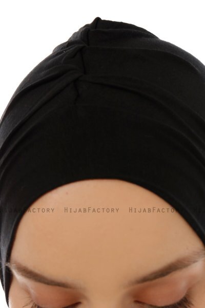 Isra Plain - Schwarz One-Piece Viscose Hijab