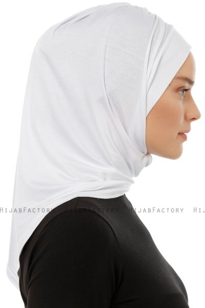 Isra Plain - Weiß One-Piece Viscose Hijab