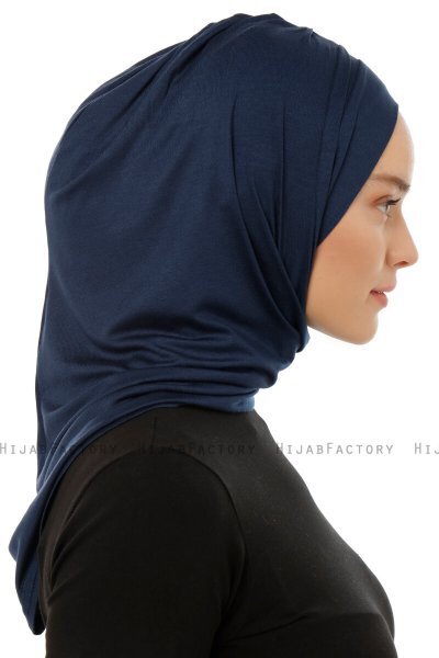 Isra Plain - Navy Blau One-Piece Viscose Hijab