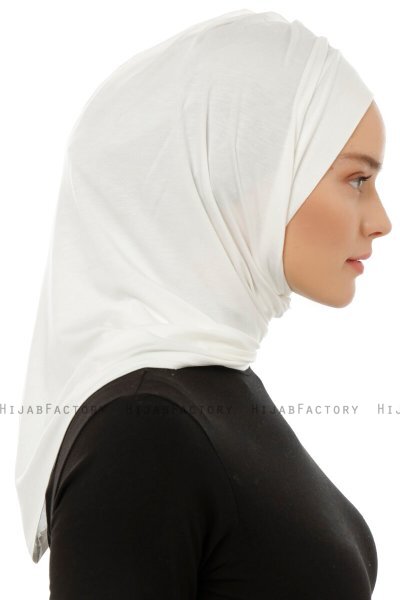 Isra Plain - Creme One-Piece Viscose Hijab