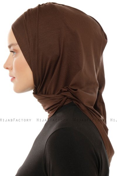 Isra Plain - Braun One-Piece Viscose Hijab