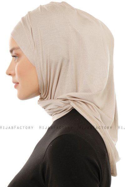 Isra Plain - Helltaupe One-Piece Viscose Hijab