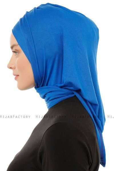 Isra Plain - Blau One-Piece Viscose Hijab