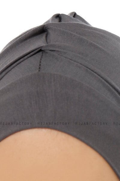 Isra Plain - Dunkelgrau One-Piece Viscose Hijab