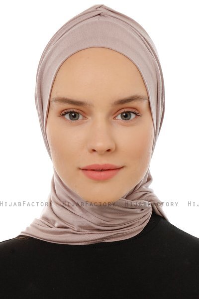 Isra Plain - Steingrau One-Piece Viscose Hijab