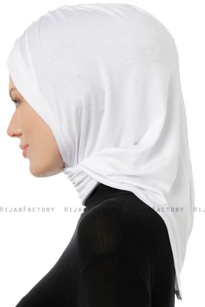 Isra Cross - Weiß One-Piece Viscose Hijab