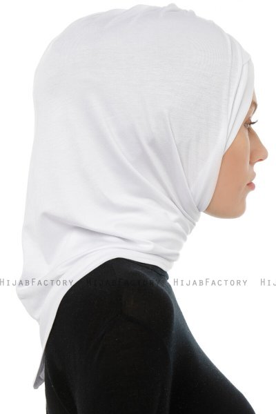 Isra Cross - Weiß One-Piece Viscose Hijab