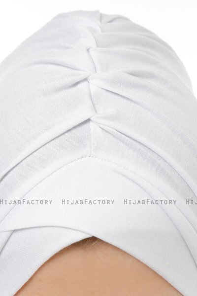 Isra Cross - Weiß One-Piece Viscose Hijab