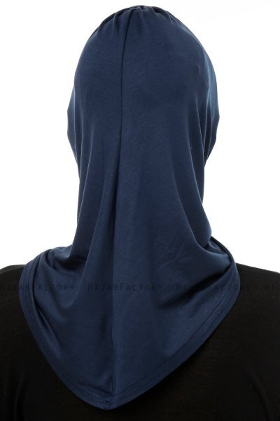Isra Cross - Navy Blau One-Piece Viscose Hijab