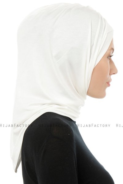 Isra Cross - Creme One-Piece Viscose Hijab