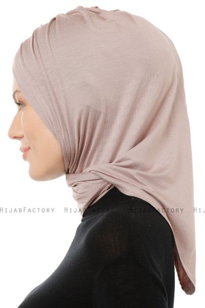 Isra Cross - Steingrau One-Piece Viscose Hijab