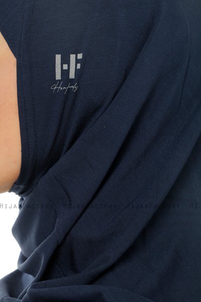Hanfendy Plain Logo - Navy Blau One-Piece Hijab