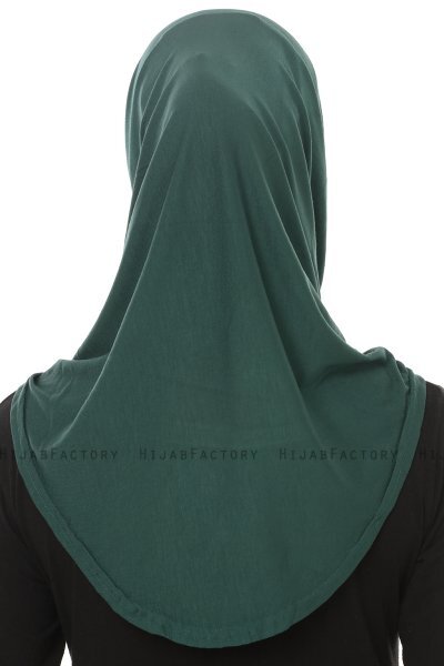 Hanfendy Plain Logo - Dunkelgrün One-Piece Hijab