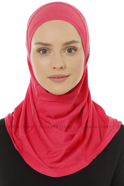Hanfendy Plain Logo - Fuchsie One-Piece Hijab
