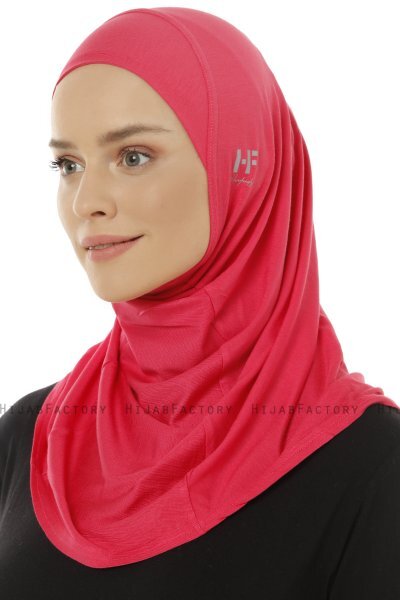 Hanfendy Plain Logo - Fuchsie One-Piece Hijab